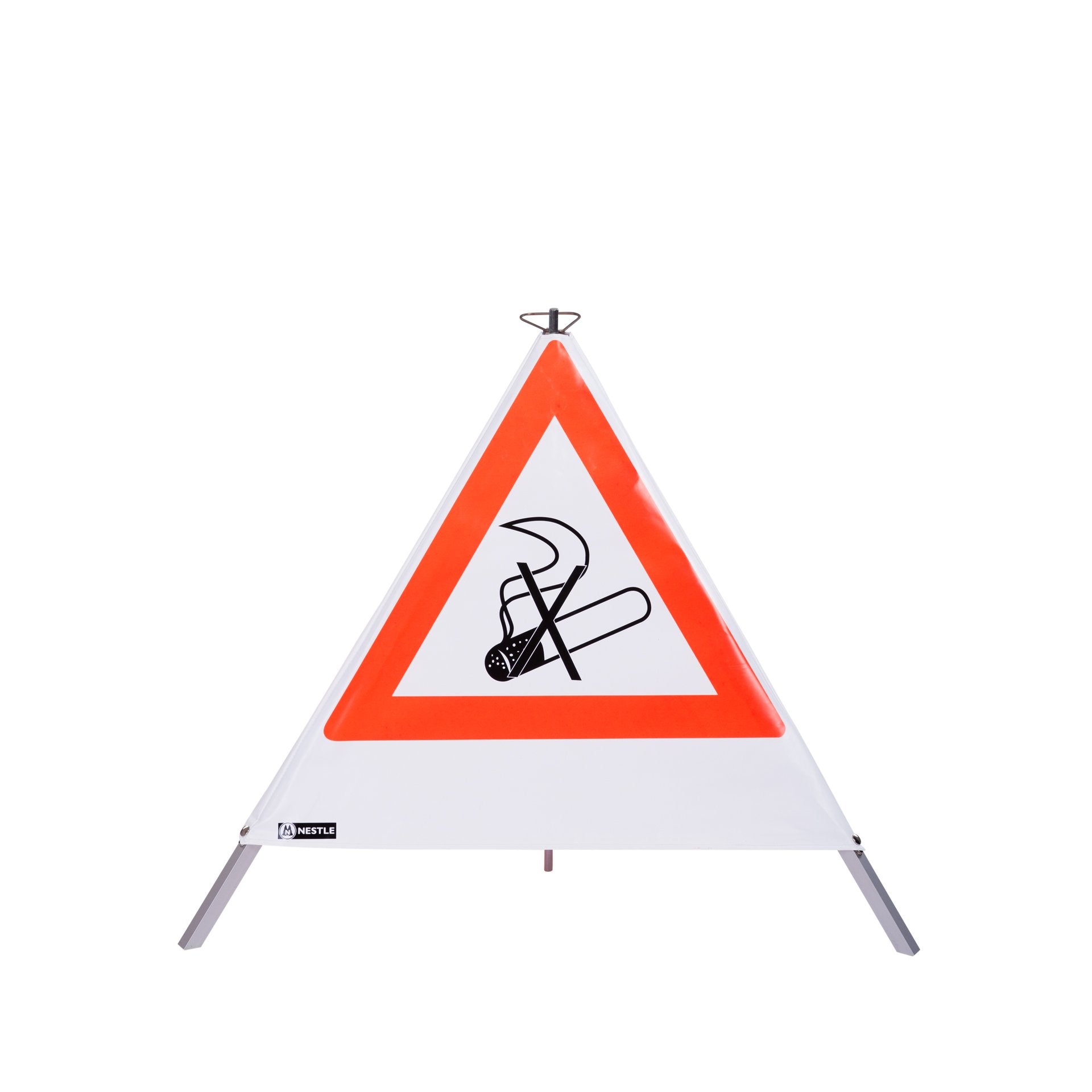 NESTLE Warnpyramide 70 cm, Rauchverbot (NZ01), weiß, mit Mittelfuß NESTLE Warnpyramide 70 cm, Rauchverbot (NZ01), weiß, mit Mittelfuß